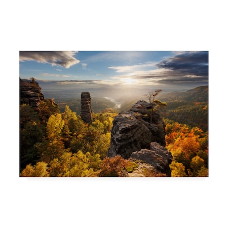 Martin Rak 'Autumn In The Rocks' Canvas Art,22x32